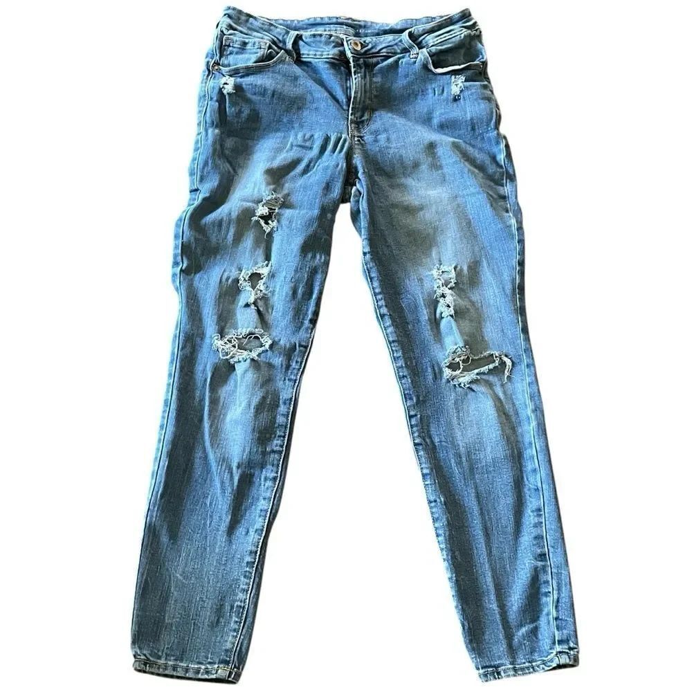 Old Navy Women's Distressed Blue Jeans Size 12 Standard